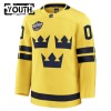 Sverige tröja Customized 4 Nations Face Off 2025 Fanatics Premium Gul - NHL Tröjor Barn
